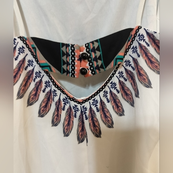 Teeze Me Sleeveless Aztec Print Dress - Picture 5 of 9